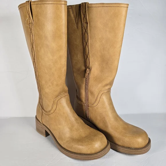 NWOT No Boundaries Women's Tall Riding Boots Size 9 Western Equestrian Tan - Picture 1 of 10